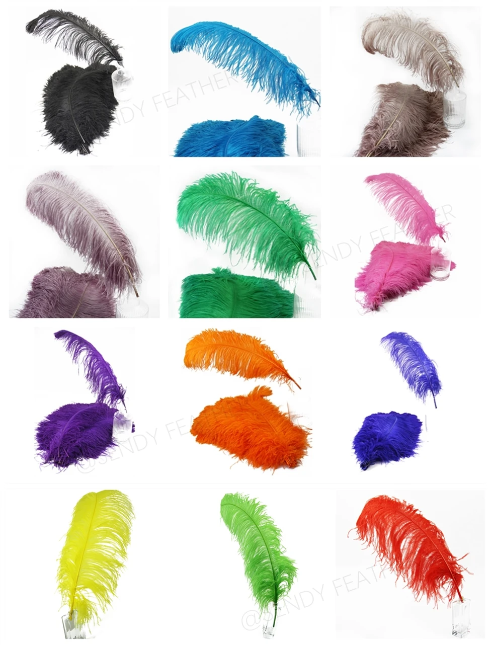 75-80cm inches any color artificial feathers