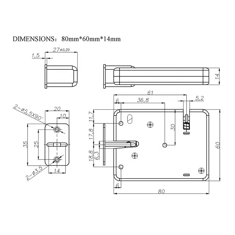 Self-Defense Electric Shock Electronic Mailbox Lock Product Category Lock Cylinders