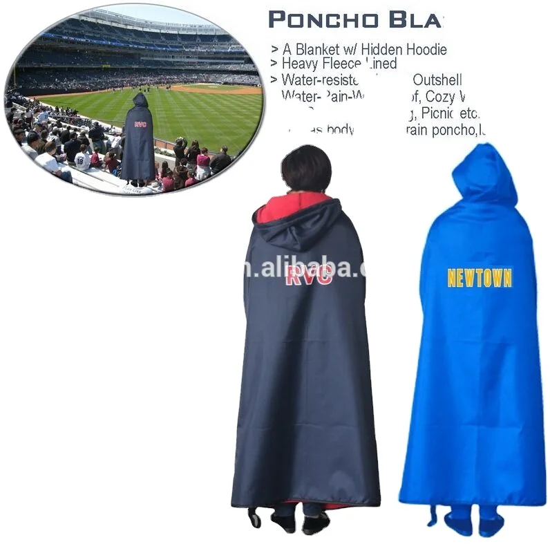 Wearable 100 Waterproof Windproof Stadium Picnic Sports Hooded Blanket With Stuff Sack Buy Hooded Blanket Stadium Hooded Blanket Picnic Hooded Blanket Product On Alibaba Com