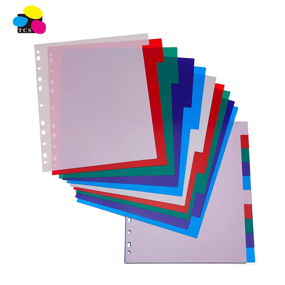 Three-color Stone Index Paper Binder Dividers With Plastic Alphabetical Printing Tab