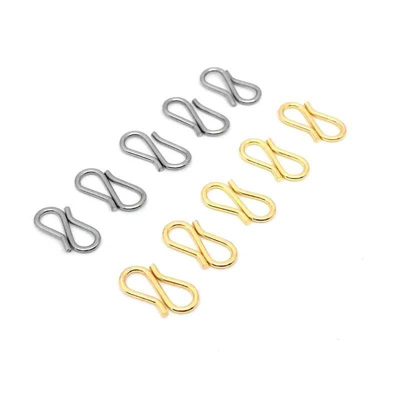 Hook Clasps Cord Clasps Findings 5 Sets Jewelry Supplies Tibetan Style Antique Bronze S-Hook Clasps Closures Craft Supplies