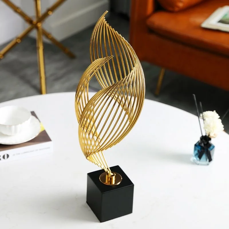 Contemporary Metal Sculpture With Abstract Decorative Object Interior – The  Sweet Home Make