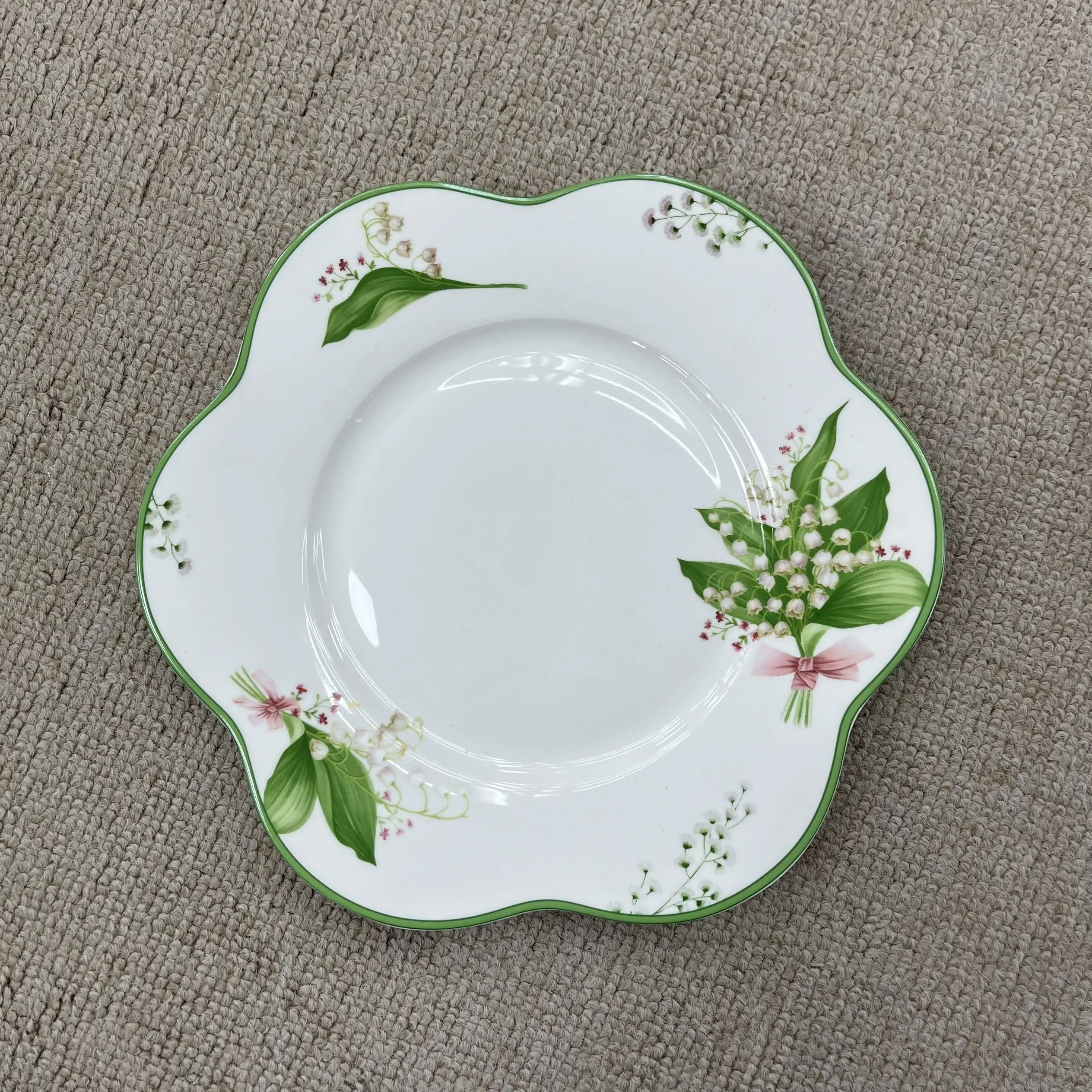 product 220ml lily of the valley fresh spring floral tableware for afternoon tea  quiet reading breaks porcelain coffee cup  saucer-6