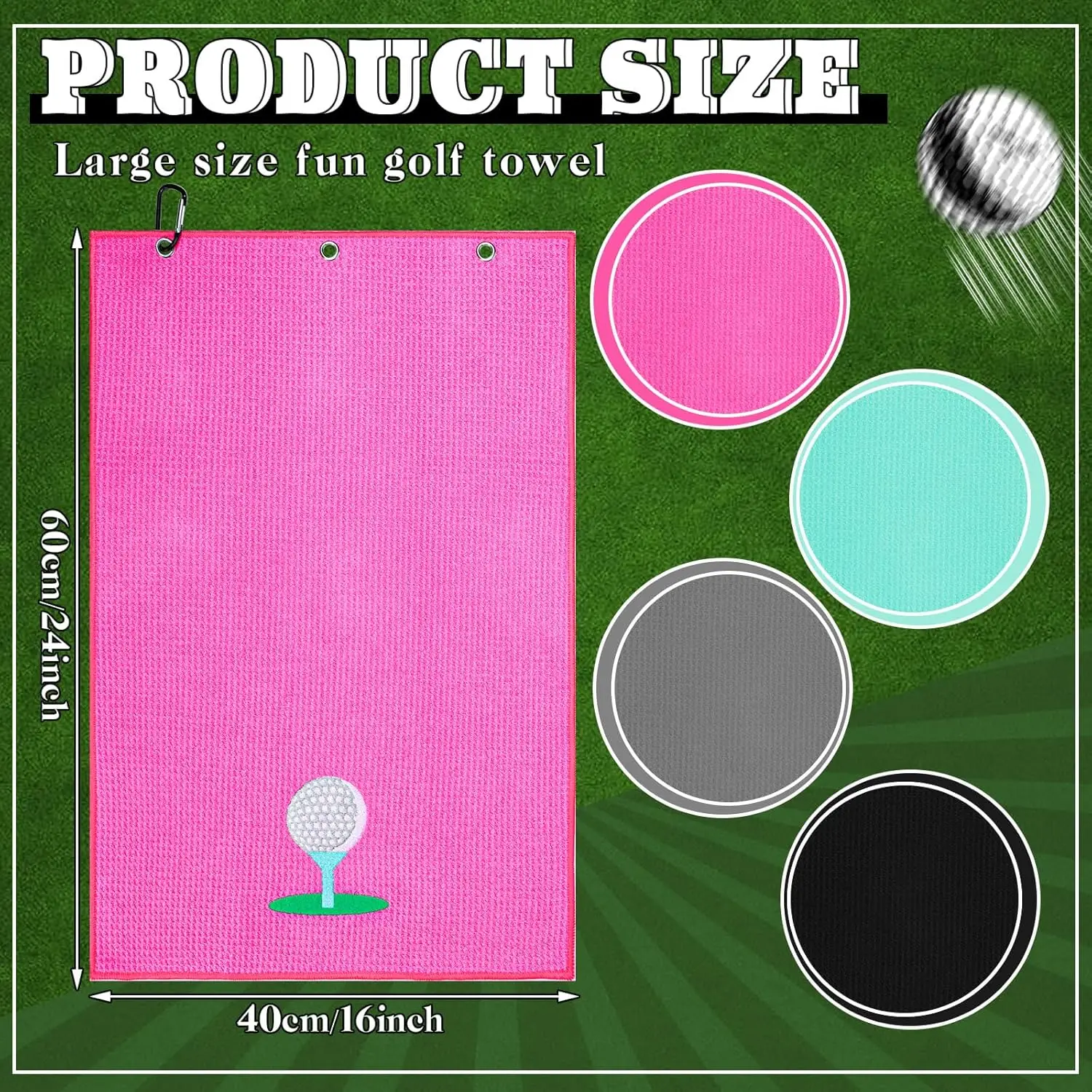 Personalized Logo Microfiber Golf Towel Quick Dry Tri-fold Waffle Pattern Printed Polyester Sport Towel for Travel Jacquard supplier