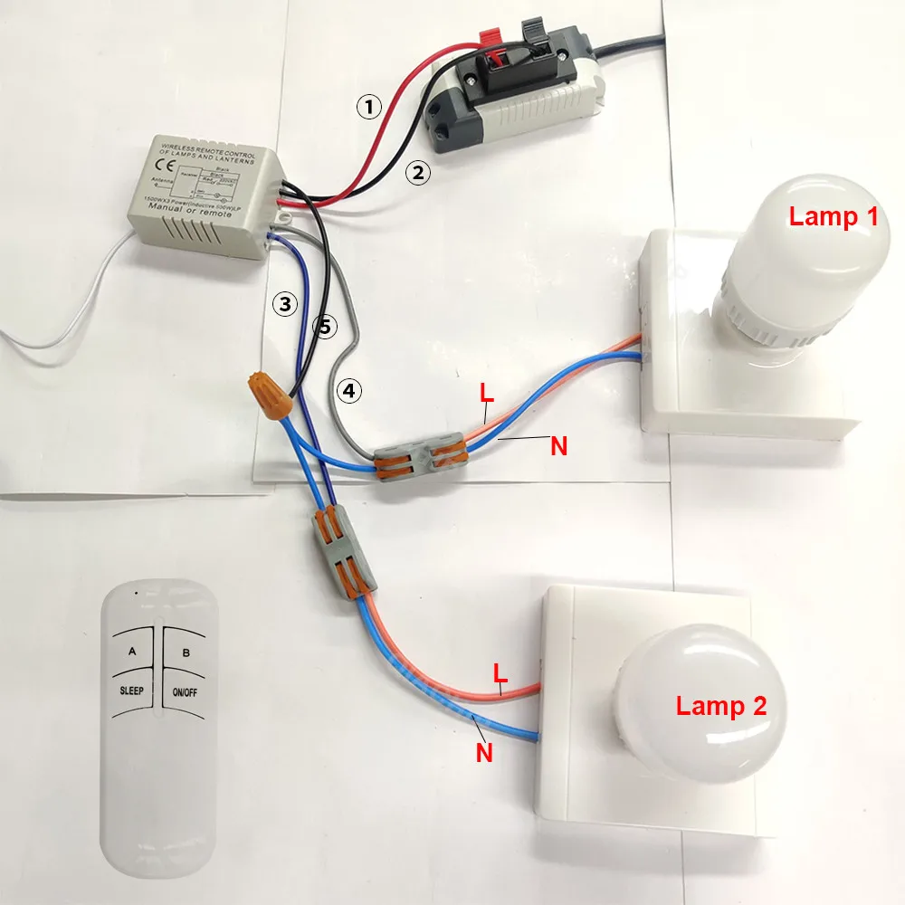 wireless remote control for lamps