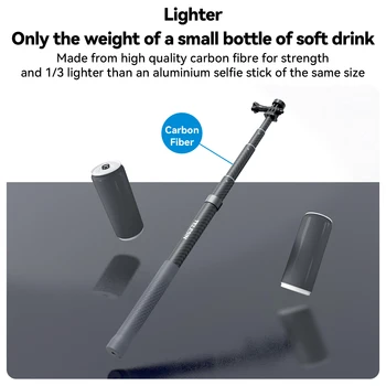 Telesin the Third Generation 3M Tube Carbon Fiber Selfie Stick  for gopro Action Camera Accessories detail image