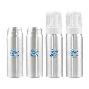 Hot Sale Spot Matte Aluminium Lash Foam Soap Pump Mousse Bottle With Clear Cap 100ml 4oz 200ml 250ml