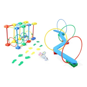 114 PCS Factory Wholesale Early Education Sensory General Balance Physical Training Combination Balance Beam Hurdle and Barrier