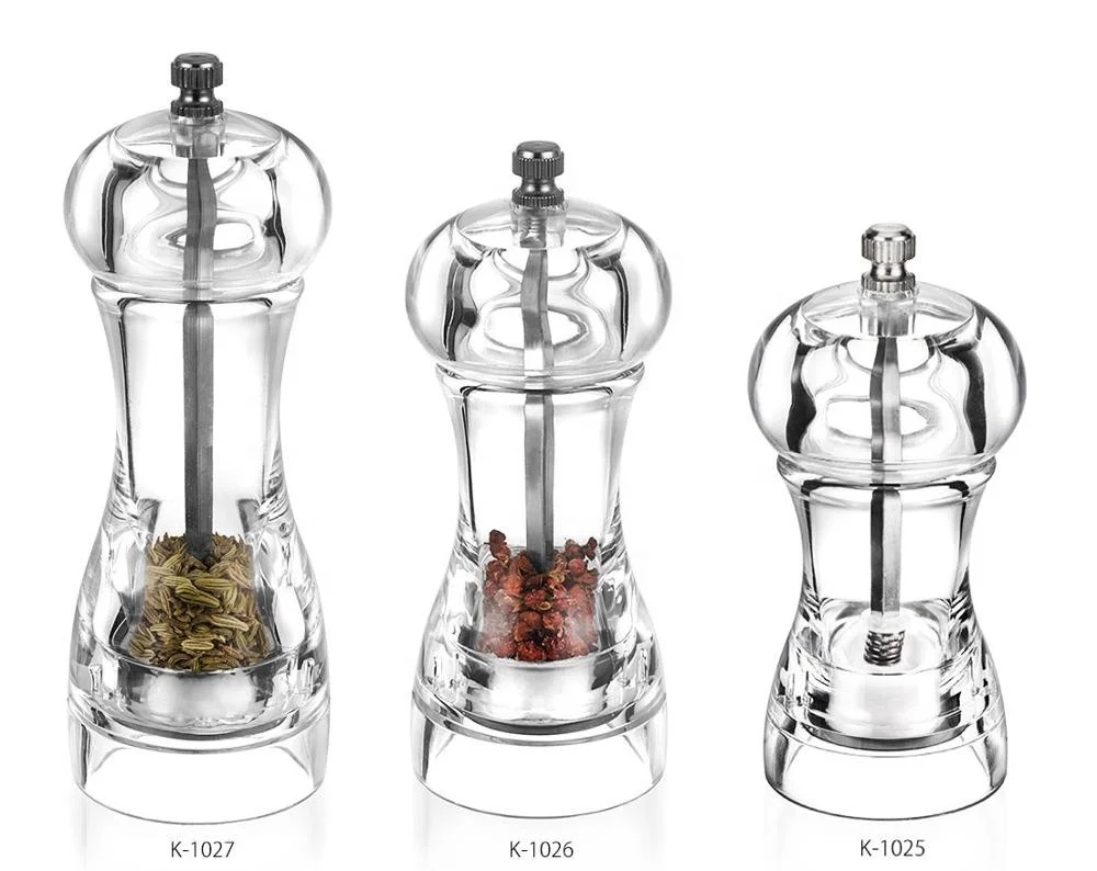 K-1027 горячий продукт, акриловая кухонная мельница, измельчитель, приправа, мельница для соли и перца