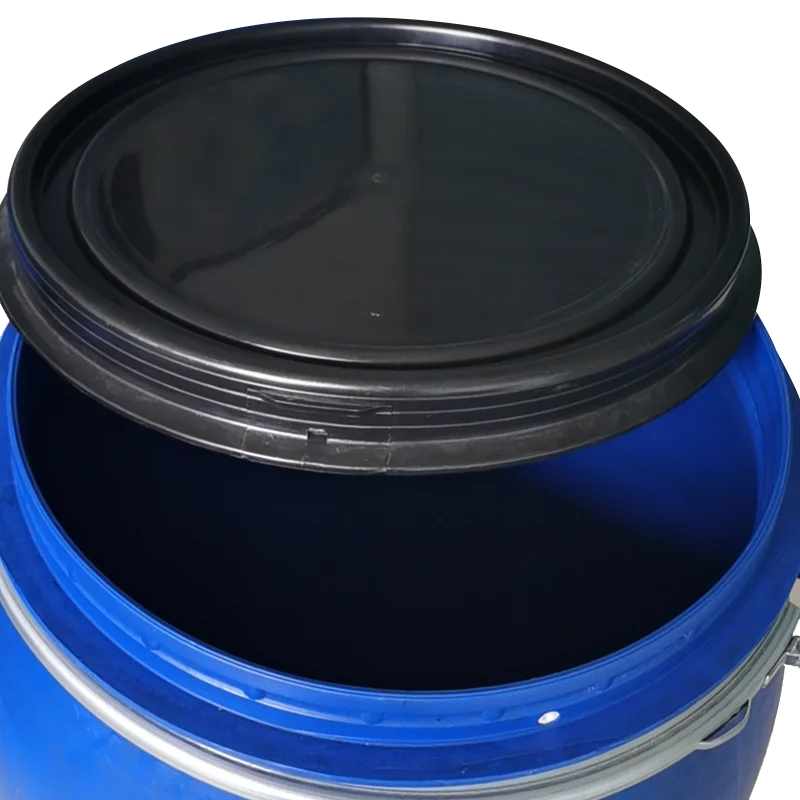 HDPE製オープントップドラム缶 220L ブルー 200L対応 プラスチック製樽