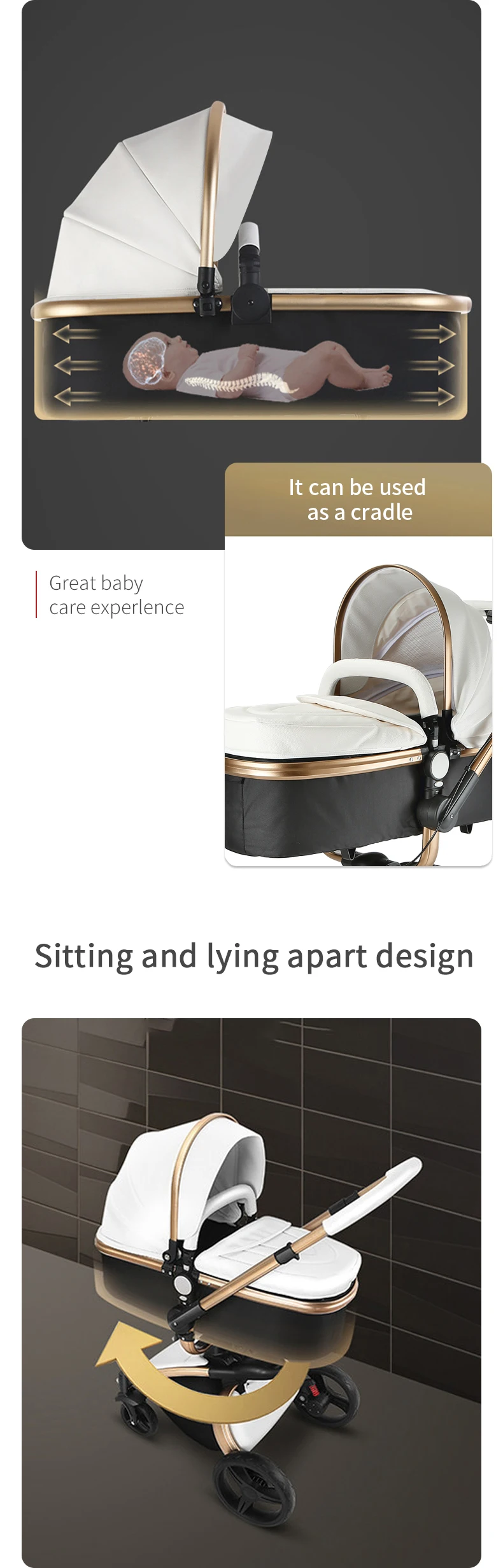 2022 Baby Stroller Chinese Luxury Easy Control Baby Stroller Directly