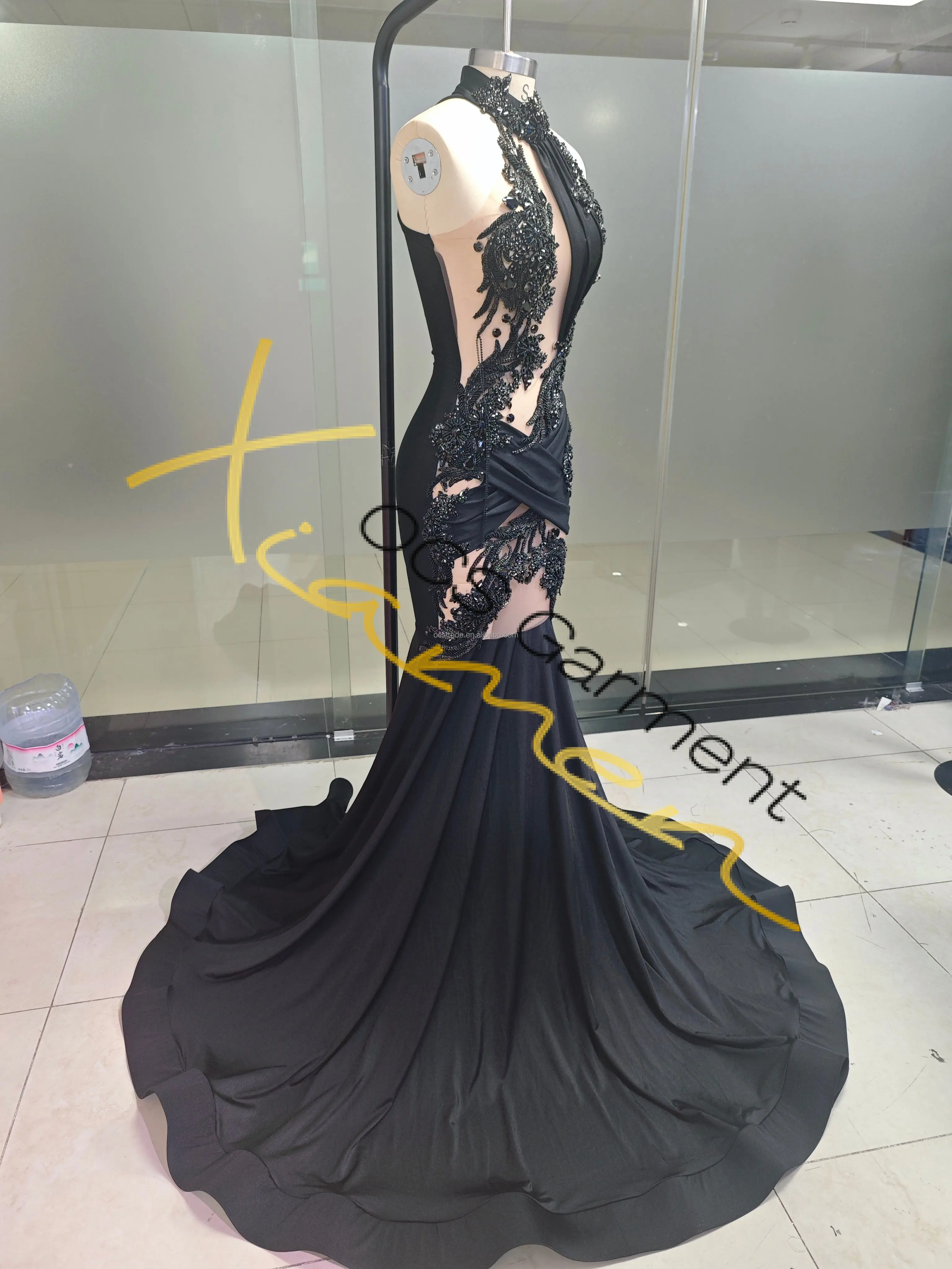 black rhinestone birthday dress Black Rhinestone Long Sleeves Homecoming Dress,Black Birthday Outfit D Simplepromdress