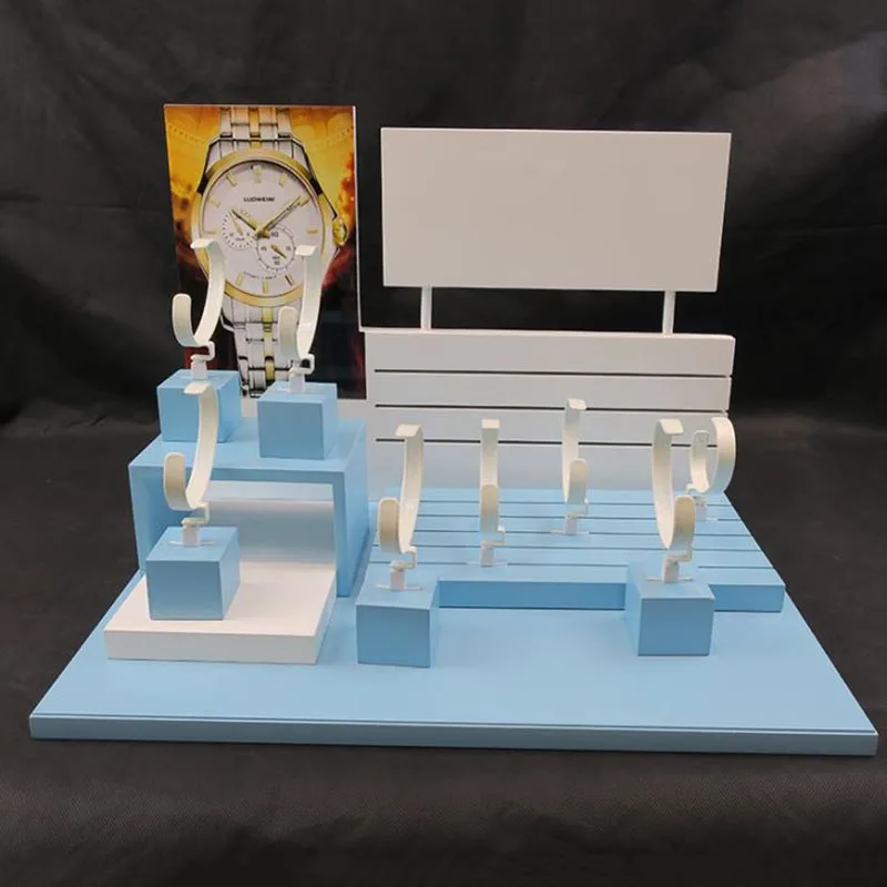 Luxury Custom Plexiglass Wrist Watch Window Set Rack Acrylic Watch Display Show Stand Benshidisplay