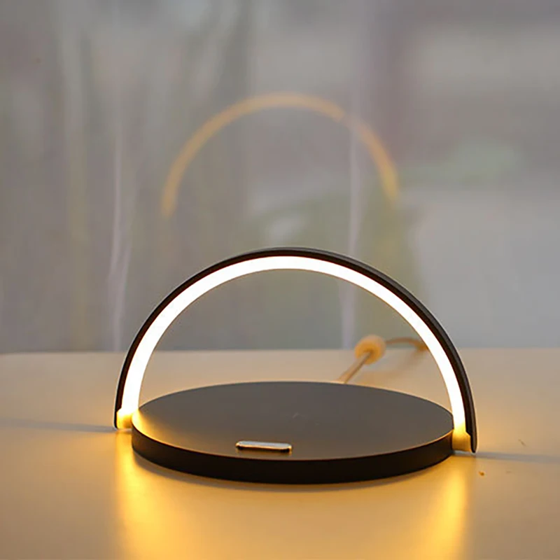 Universal 10W Fast Wood Multi Table Qi Led Light Lamp Phone Bracket Mobile Holder Wireless Phone Chargers With Lamp