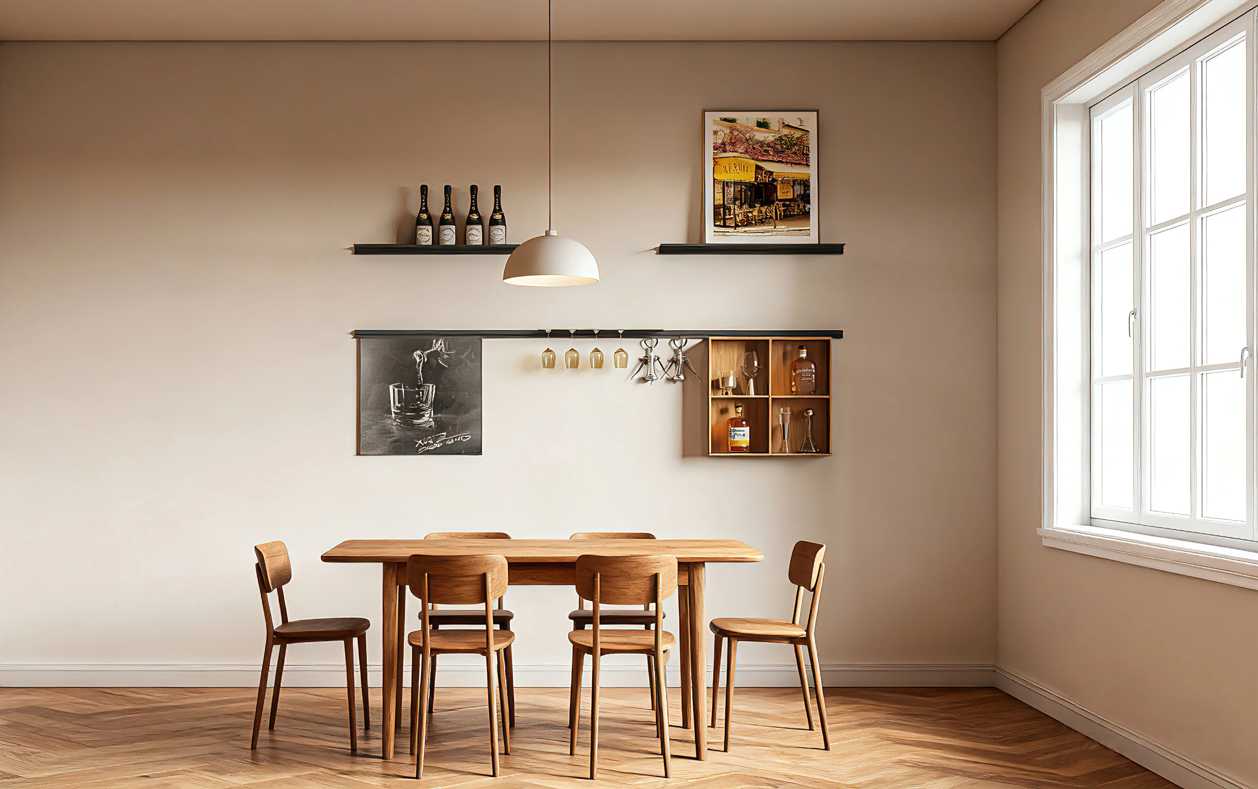 Compatible Various Types Walls Home Decor Adjustable Storage Wall Shelves for Dinning Room factory