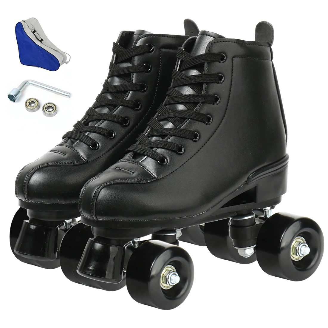 Patins en cuir polyuréthane à roulettes patins Unisex à roulettes 4 roues -  Chine Chaussures à roulettes et chaussures prix