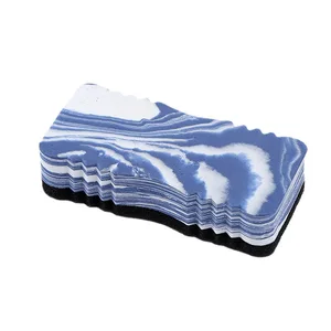 E1504 Creative Anti-Slip Wavy Back Blackboard Eraser Magnetic Multifunctional Office Stationery Sponge Black Color