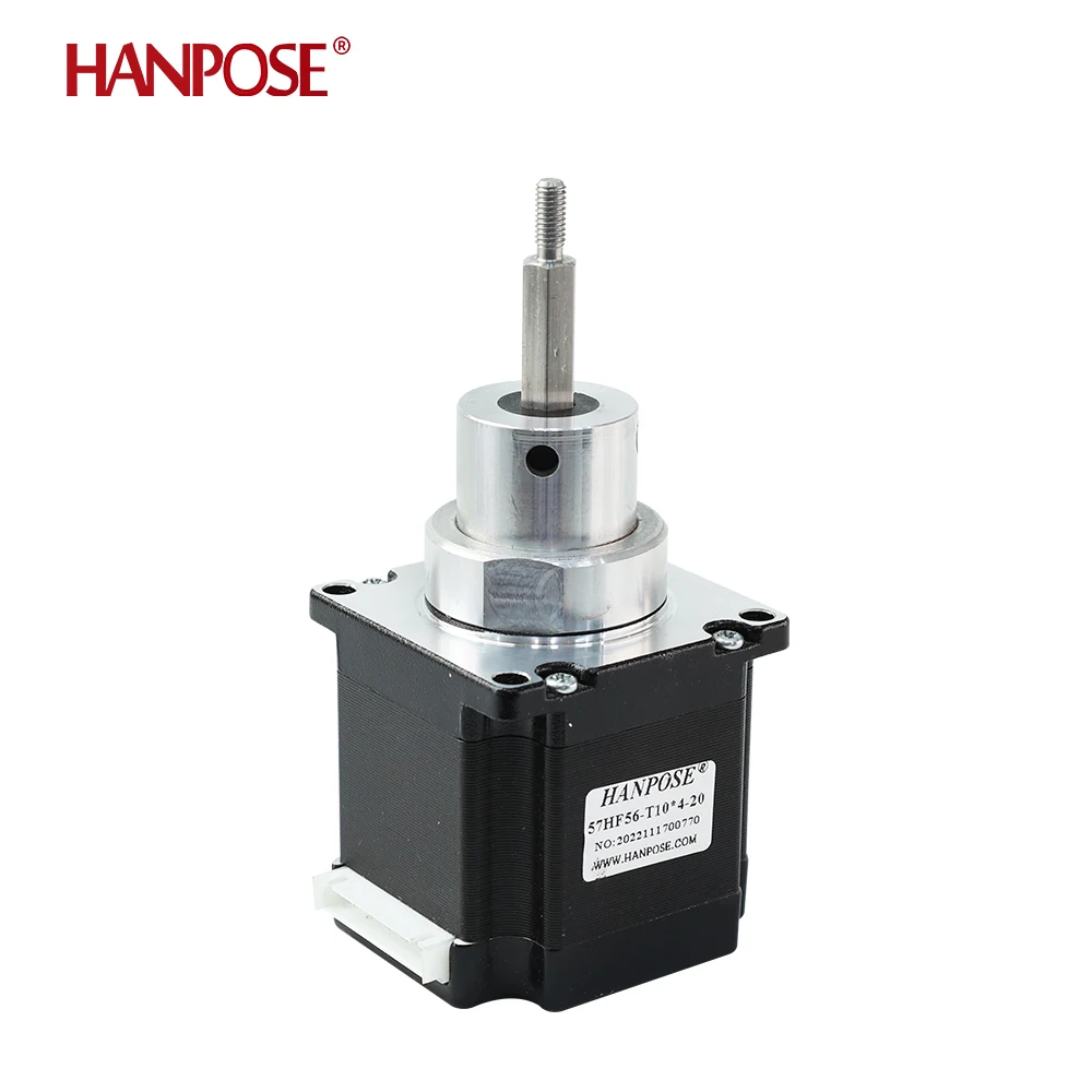 HANPOSE NEMA 23 57 Fixed Axis Screw Stepper Motor 57HF56-T10*4-20 56mm 2.8a 3.1v Linear Telescopic Push Rod Micro Stepper Motor