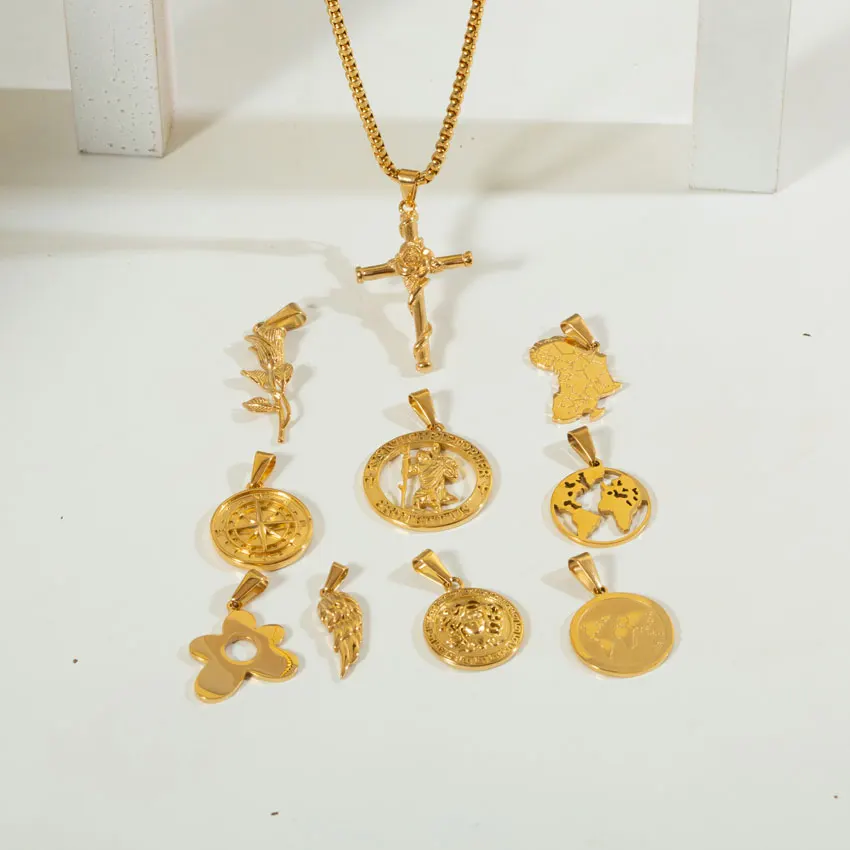 アクセサリー 19so 24/7 18k necklace 18K Gold Elizabeth Portrait Pendant Necklace for Women | Trendy