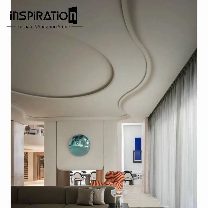 Gypsum GRG Material Ceiling Medallion for Indoor Decoration Gypsum Board Suspended Ceiling
