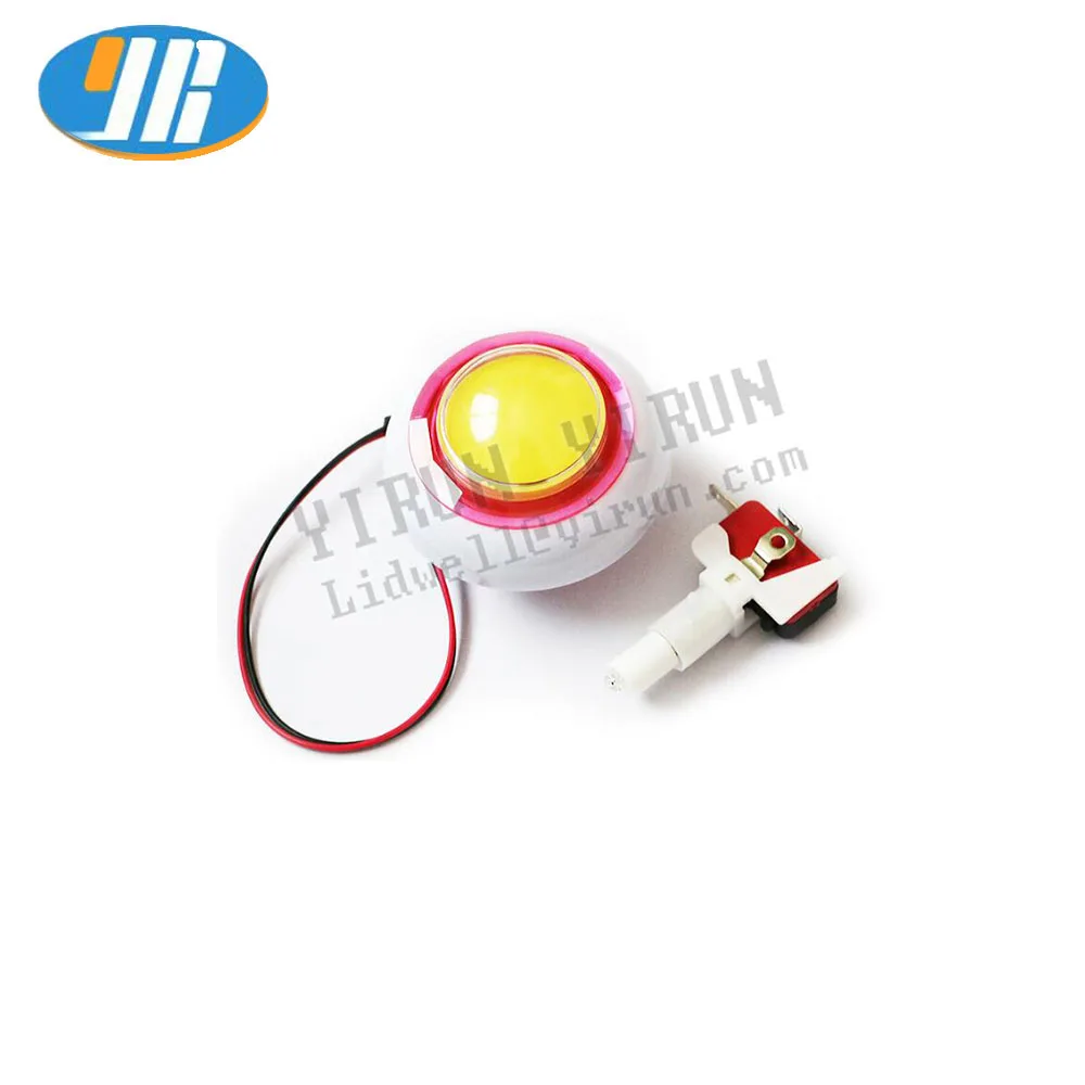 76MM 12V DC RGB 스위치 LED 라이트 컬러풀 플래싱 푸시 버튼 코인 푸셔 아케이드 캐비닛 클로 크레인 코인 게임기