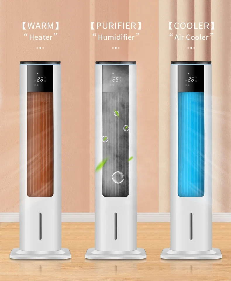2in1多機能加湿空気清浄デジタル蒸発式エアクーラーファン（2200W PTC 