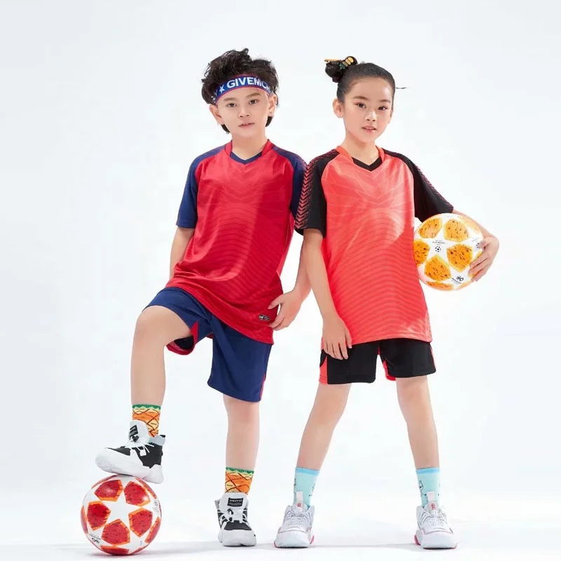 Maillot De Foot Enfant Garçon RUNQHUI Ensemble Football Enfant Maillot Foot Avec Short Survêtement Sport Eté Tenue Foot 5-16 Ans Type A Blanc 5-6 Ans Maillot De Foot 5 Ans