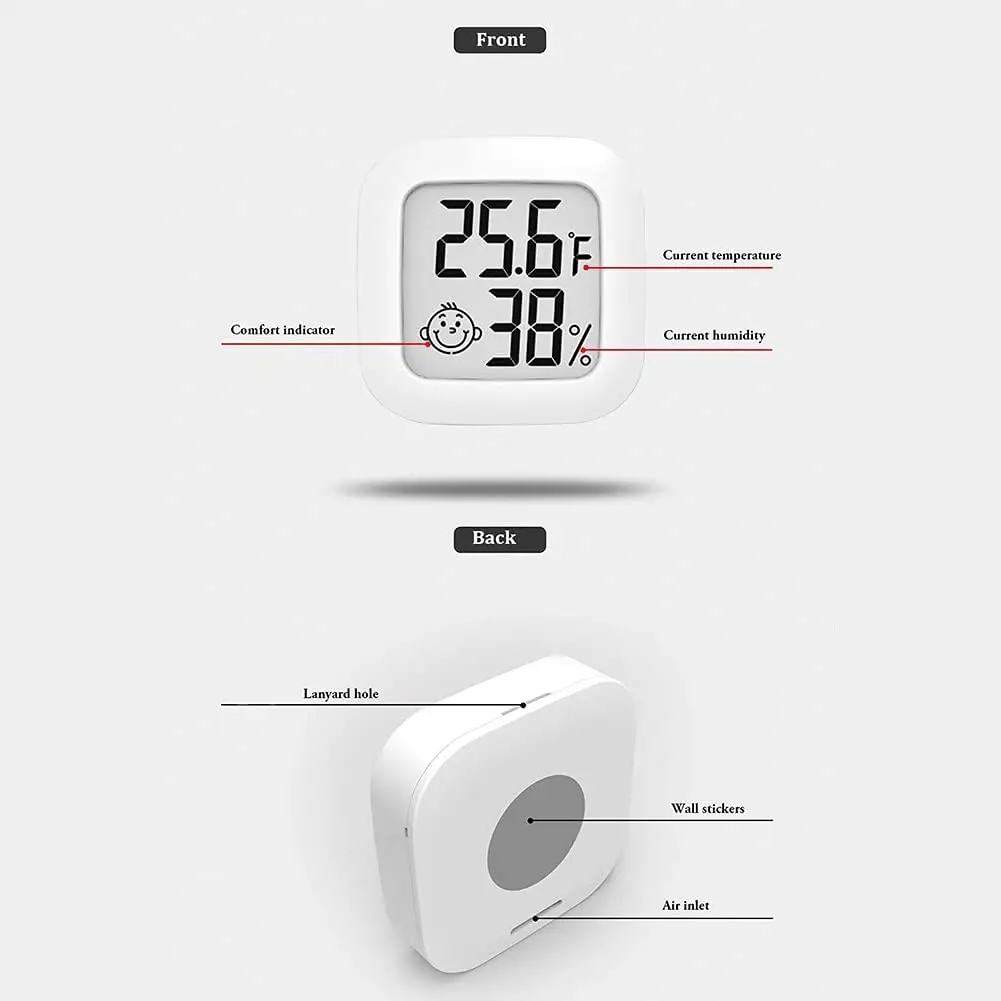 2 In1 Digital Indoor Mini LCD Babyroom Electronic Thermometer Hygrometer Bath Thermometers Digital Hygrometer
