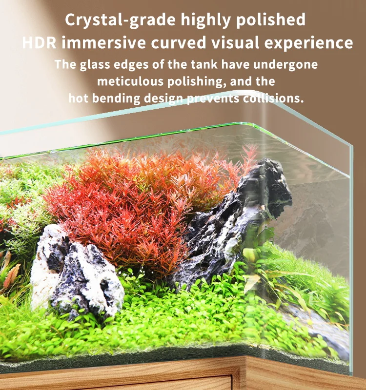 Yee Hot Bending Glass Fish Tank 5mm Thickening Fish Aquarium Living