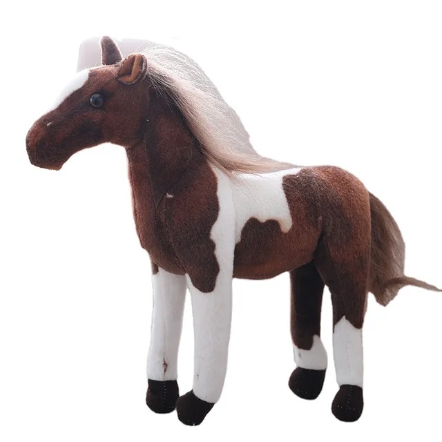 4 ft imitated Horse Stuffed Animals Toy,  Soft Horse Plush Pillow, Realistic Large Stuffed Horse Plush Pony Gift for Boys Girls