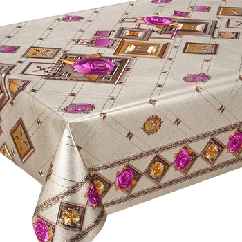 High Quality Printed Table Cloth Textile Plastic Pvc Home Decoration Waterproof Table Cloths