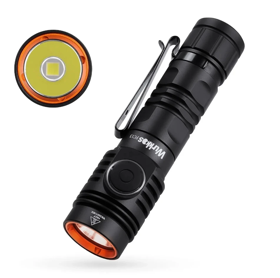 Wurkkos FC13 LED Rechargeable Flashlight - 3500LM, 214m Beam, IP68