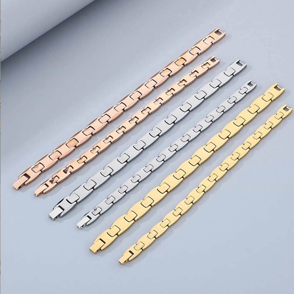 Bracelet Homme En Carbure De Tungstène - Liens Cuivrés - Neuf Avec étiquettes - Bijou Moderne