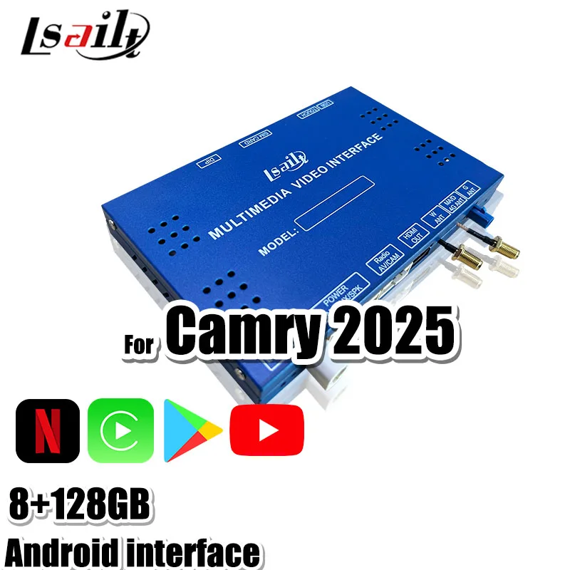 Lsailt Android 13 Multimedia Interface for Toyota Camry 2025 Crown RAV-4 Lexus RX NX ES ...OEM Retrofit Unit with YouTube