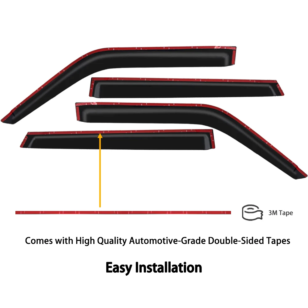 Tapeon Window Visor Deflectors Visor Window Rain Guards Shade Window Visor For Honda None 2012