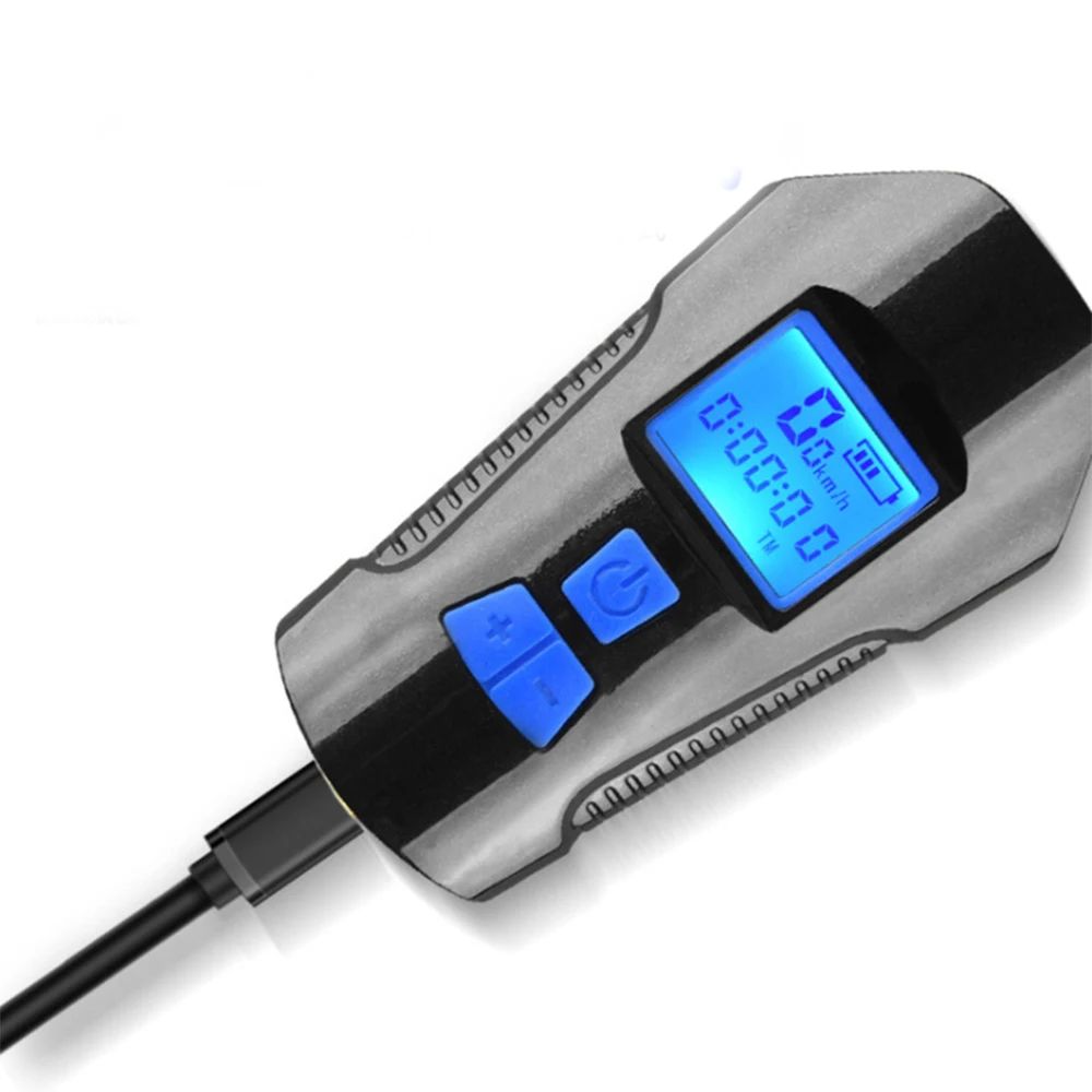 Waterproof Rainproof Speedometer Odometer Cycle Light 120db Horn Speaker USB Rechargeable Bike Front Light With Bicycle Computer