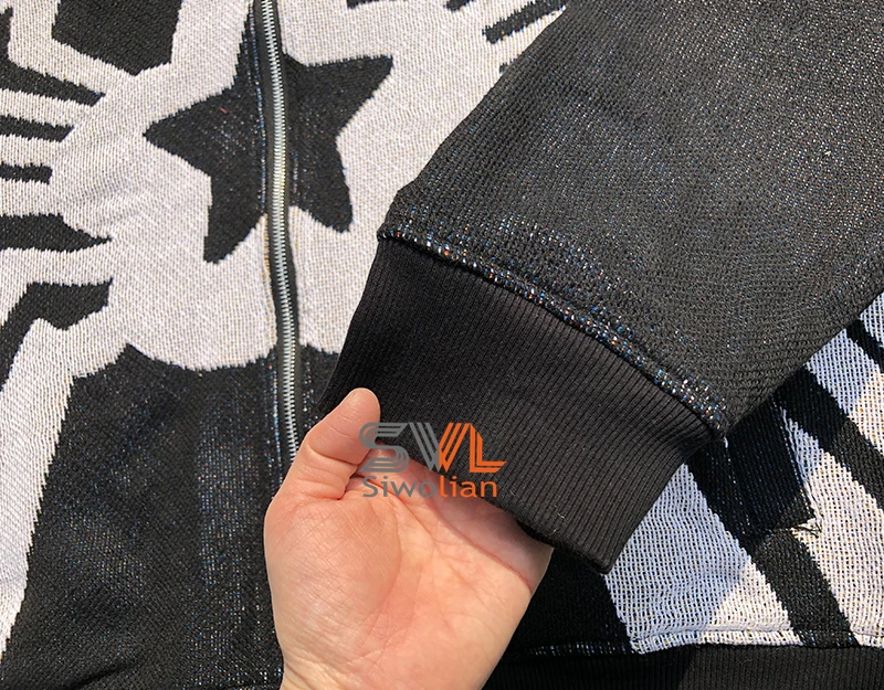 Customize Tapestry Jacket Custom Mens Oversized Tapestri Sweater Jacket Woven Jacquard Mens Coat Tapestry Jackets