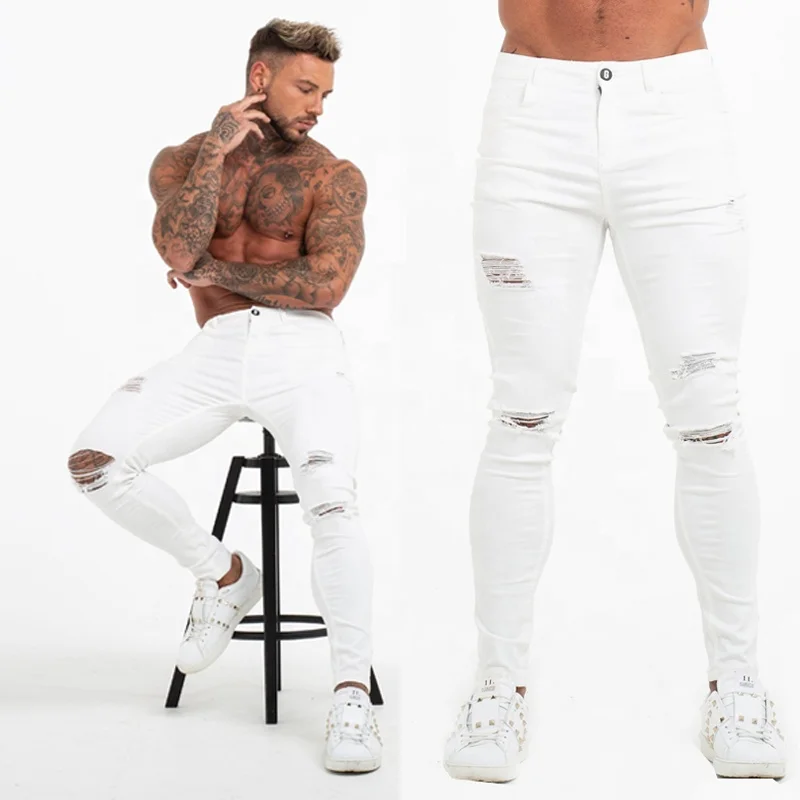 Buy Kultprit White Skinny Fit Distressed With Side Chain Jeans for Men  Online  Tata CLiQ