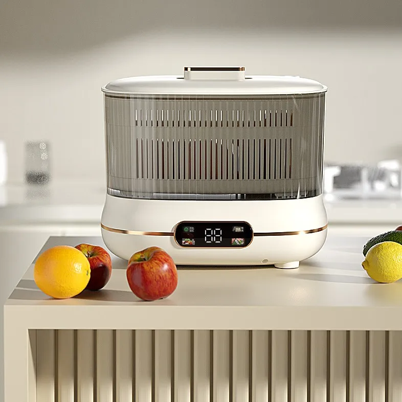 2024 Лидер продаж модный дизайн мойка для фруктов и овощей умный очиститель еды дома кухни стиральная машина с 7 видов цветов светом