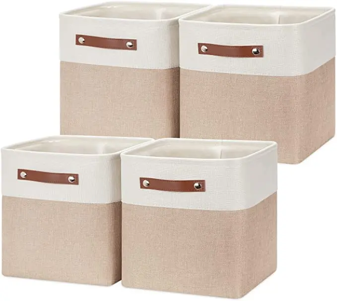 Foldable Storage Cubes Baskets For Organizing,Fabric Cube Storage Bins
