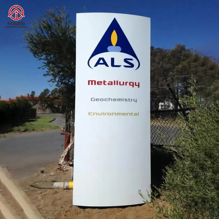 Индивидуальный наружный алюминиевый подсвеченный акриловый знак пилона светодиодная цифра цена направляющая вывеска металлическая пилон