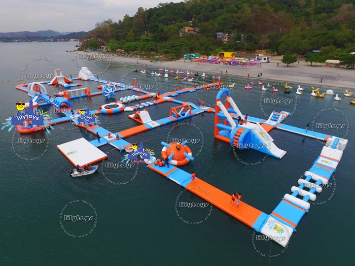 Small Inflatable Pool Sea Water Park Inflatable Water Floating Park