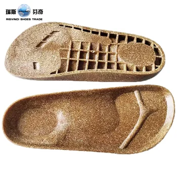 RISVINCI hot sale insole rubber shoe sole sheet pvc cork mid sole for sandal