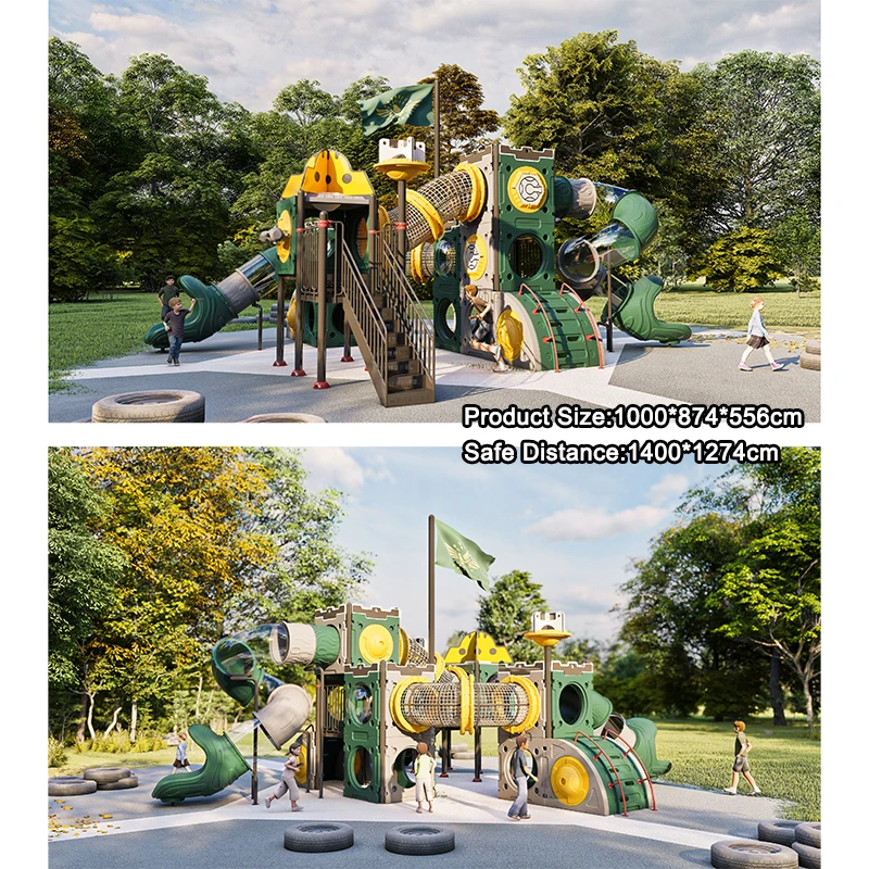 Children Slide Set Preschool Custom Outdoor Playground Equipment For