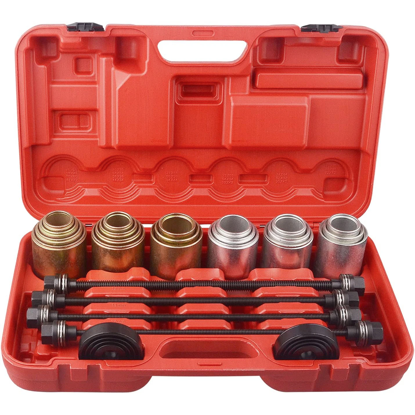 26PCS Universal Press and Pull Sleeve Kit Bearing Bush Removal Installation Tool Kit Professional Bushing Tool