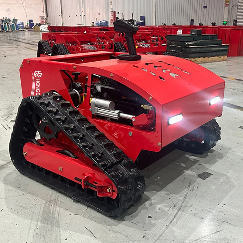 CE/EU/EPA Remote-controlled Tracked Lawn Mower Cutting Width 550mm Longxin Engine One-key Start 3.3 Acres Per Hour Robotic Mower