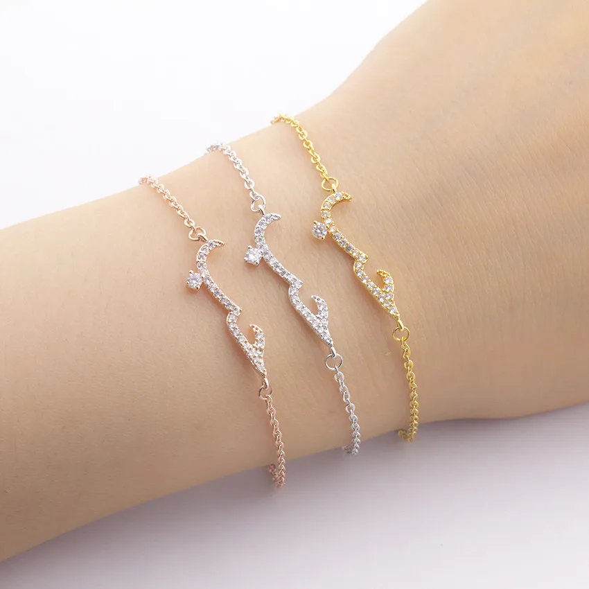 Letter Charm Bracelet for Girls in Gold Plating