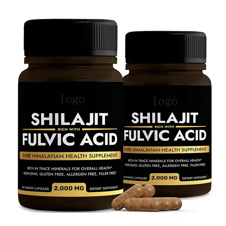 Private Label free sample shilajit herbal supplement shilajit capsules resin pure himalayan natural shilajit