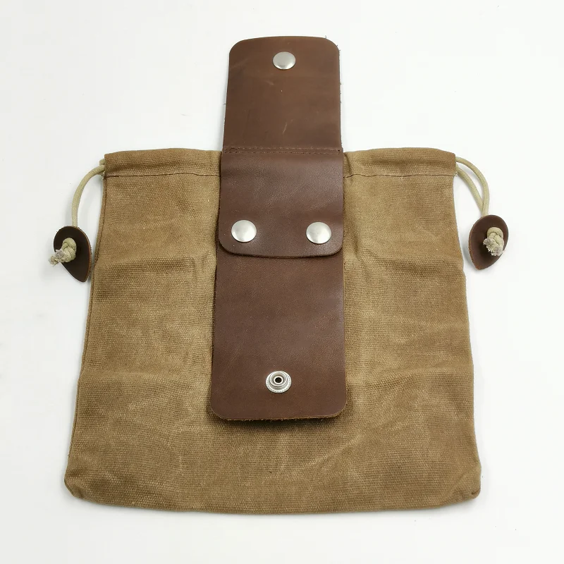 thumbnail image 2 of Leather Canvas Bushcraft Foraging Bag 2 of 13