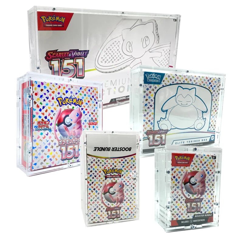 Custom Acrylic Display Case Poke TCG SV 151 Booster Bundle Premium Collection Display Case for 151 Booster Bundle Display case Custom Acrylic Display Case Poke TCG SV 151 Booster Bundle Premium Collection Display Case for 151 Booster Bundle Display case